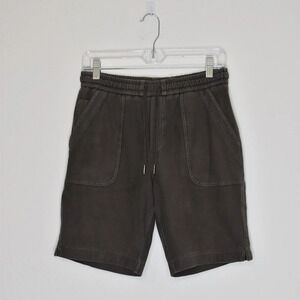Athleta Bermuda Shorts Sz 4 Farallon Stretch Organic Cotton Pull On Drawstring